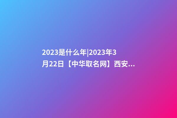 2023是什么年|2023年3月22日【中华取名网】西安XXX茶业签约-第1张-公司起名-玄机派